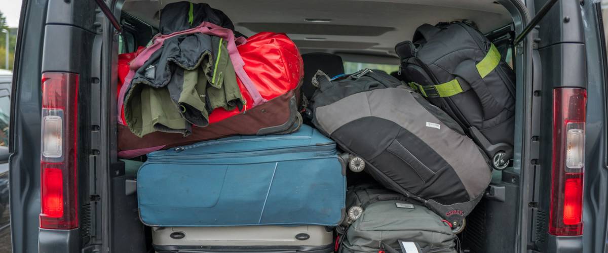 Holiday bags in car