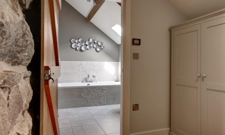  Recently renovated bathroom with deep tub